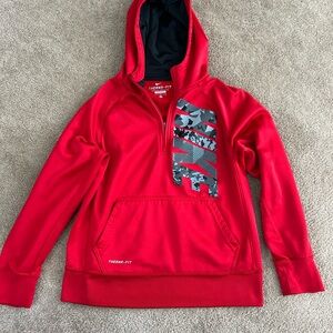 Nike Red Camo Logo Kids Hoodie